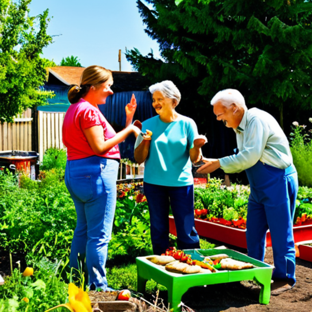 **

"A group of neighbors having a potluck in a community garden, fully clothed, modest clothing, safe for work, appropriate content, family-friendly, perfect anatomy, correct proportions, natural pose, well-formed hands, proper finger count, natural body proportions, vibrant colors, sunny day, cheerful atmosphere, professional photography, high quality."

**