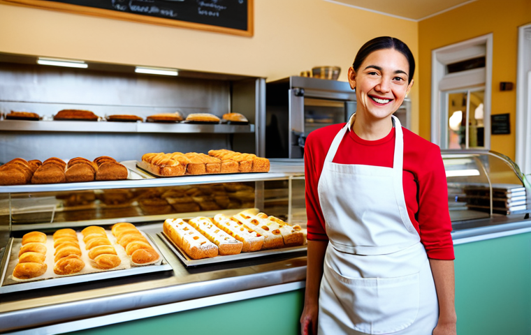 마이크로커뮤니티의 경쟁 분석 및 대응 전략 - Local Business Owner**
"A cheerful female baker, fully clothed in a clean, modest apron over casual...