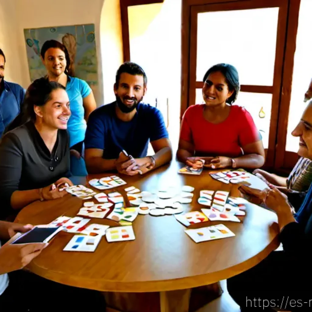 마이크로커뮤니티의 참여 유도 캠페인 기획 - Photorealistic community campaign planning session in a lively Spanish-speaking neighborhood cultura...