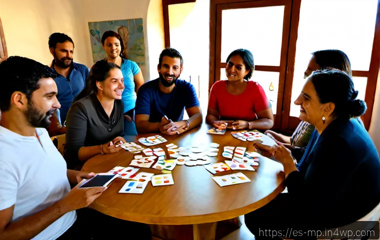 마이크로커뮤니티의 참여 유도 캠페인 기획 - Photorealistic community campaign planning session in a lively Spanish-speaking neighborhood cultura...